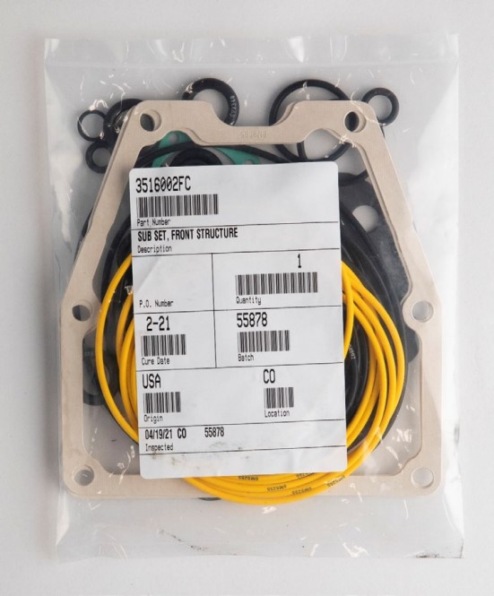 Subset, gasket kit for front structure